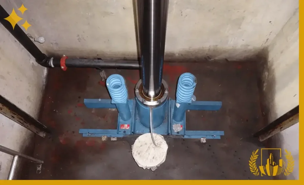 خدمة عزل حفرة المصعد بعد كشف التسرب