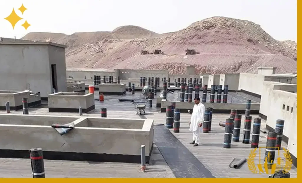 مراحل تنفيذ عزل الاسطح بمحايل عسير