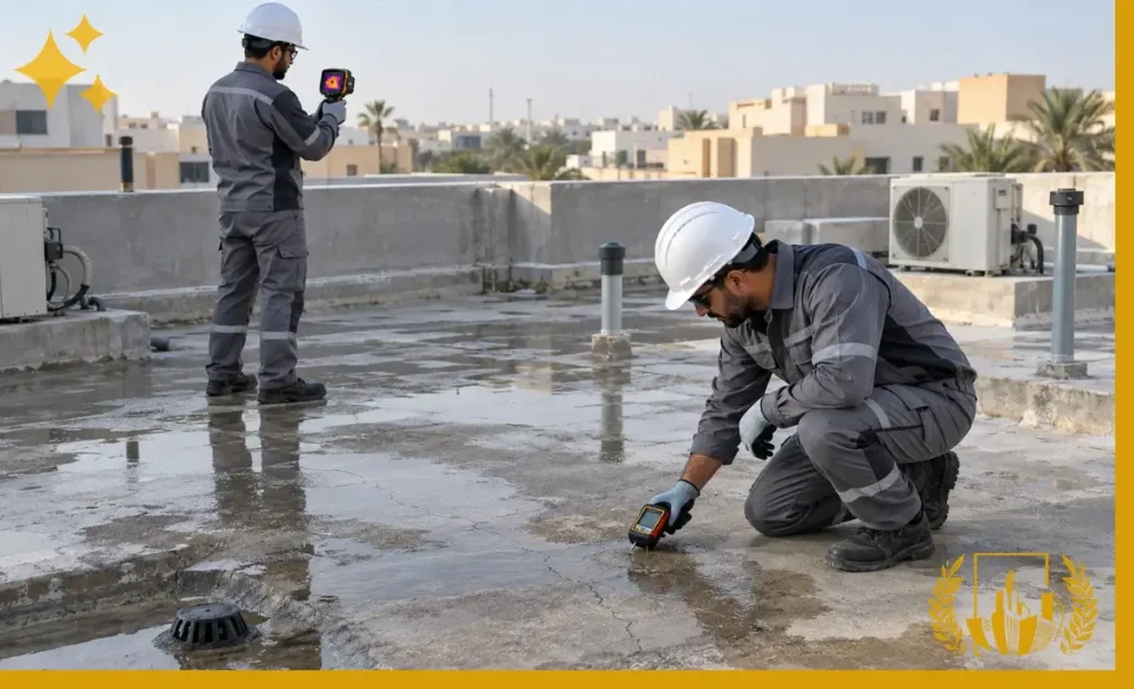 مراحل تنفيذ العزل المائي للأسطح